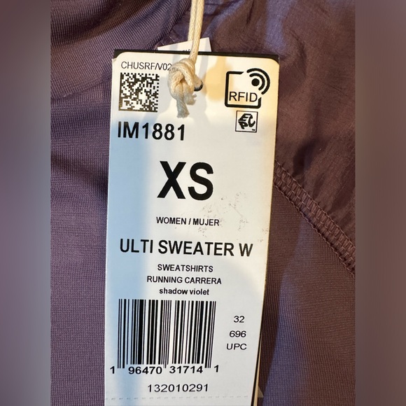 NWT! Adidas Women ULTIMATE SWEATSHIRT Running Carrera IM1881 Shadow Violet XS - Picture 13 of 15